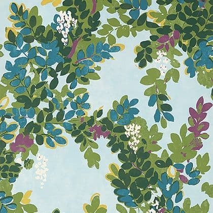 Thibaut Central Park Wallpaper in Sky Blue