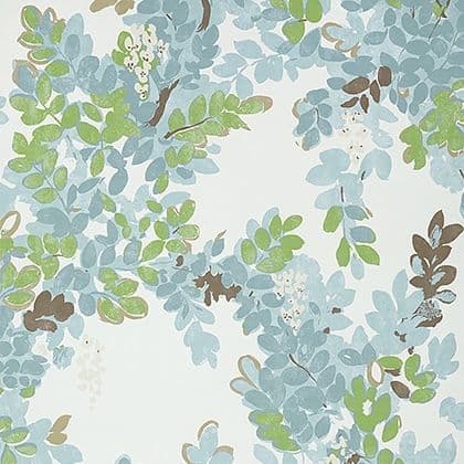 Thibaut Central Park Wallpaper in Spa Blue