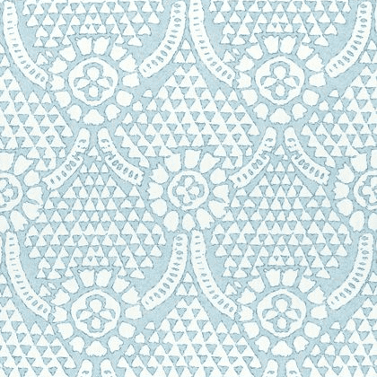 Thibaut Chamomile Fabric in Spa Blue