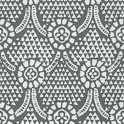 Thibaut Chamomile Wallpaper in Grey