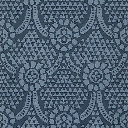 Thibaut Chamomile Wallpaper in Navy