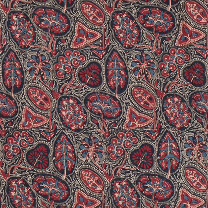 Thibaut Cochin Fabric in Blue & Red
