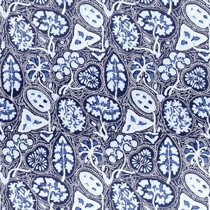 Thibaut Cochin Fabric in Navy