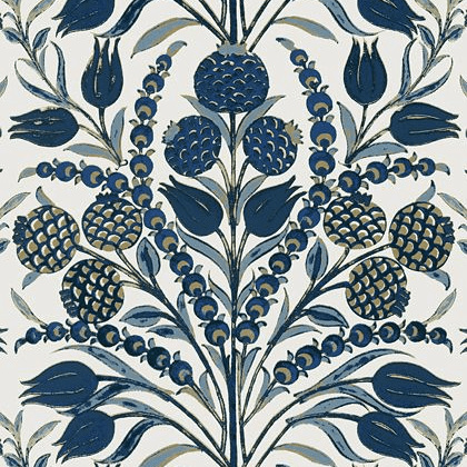 Thibaut Corneila Wallpaper in Navy