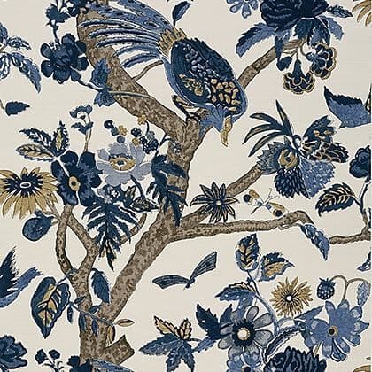 Thibaut Coromandel Wallpaper in Navy