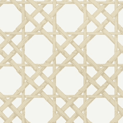 Thibaut Cyrus Cane Wallpaper in Beige