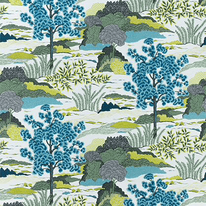 Thibaut Daintree Fabric in Bluemoon