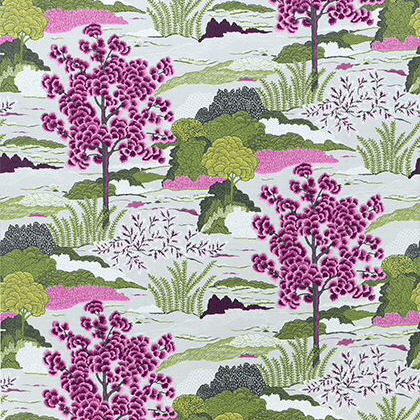 Thibaut Daintree Fabric in Fuchsia