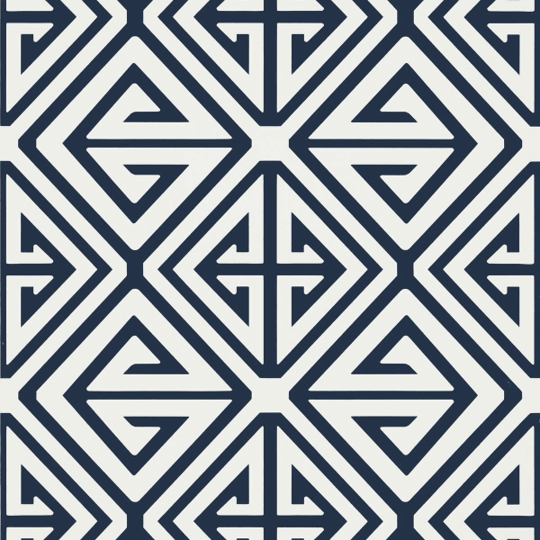 Thibaut Demetrius Wallpaper in Navy