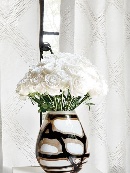 Thibaut Diamond Head Embroidery in White