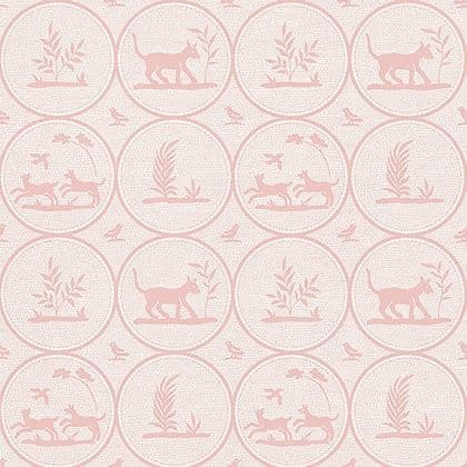 Thibaut Dooley Wallpaper in Pink