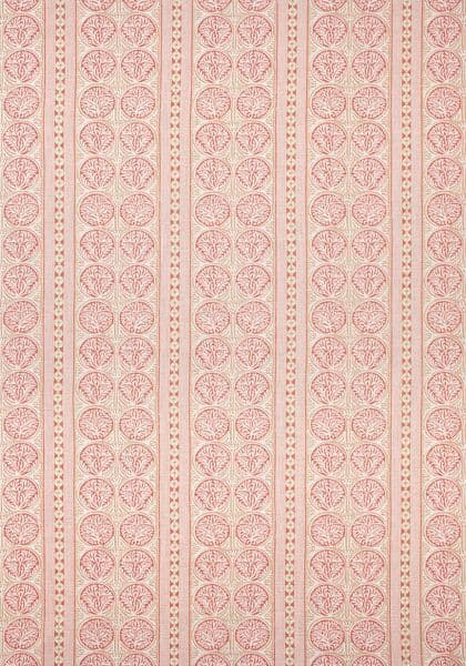 Thibaut Fair Isle Fabric in Red