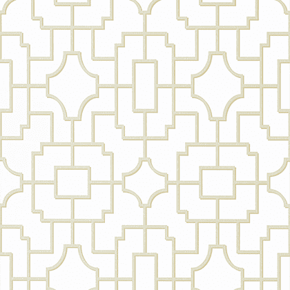 Thibaut Fretwork Wallpaper in Beige