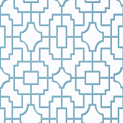 Thibaut Fretwork Wallpaper in Light Blue