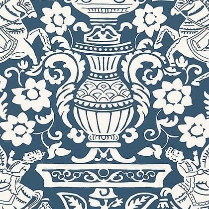 Thibaut Galway Wallpaper in Navy