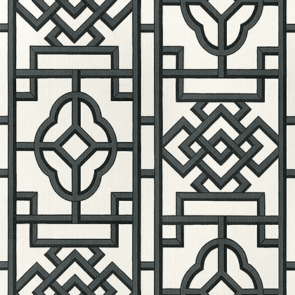 Thibaut Gateway Wallpaper in Black