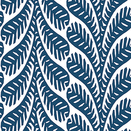 Thibaut Ginger Wallpaper in Navy