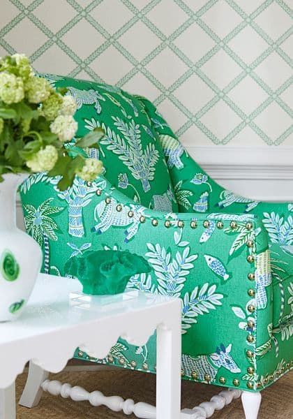 Thibaut Goa Fabric in Green