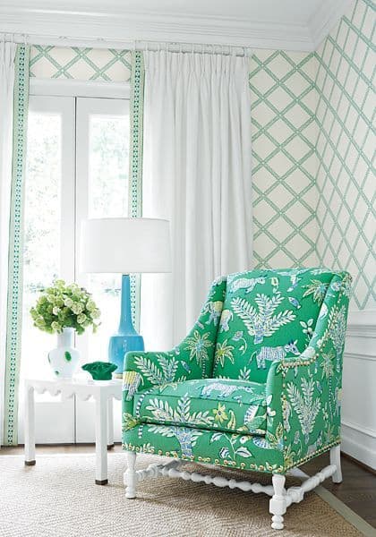 Thibaut Goa Fabric in Green