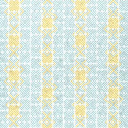 Thibaut Jinx Fabric in Aqua and Sunshine
