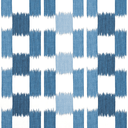 Thibaut Kasuri Fabric in Blue and White