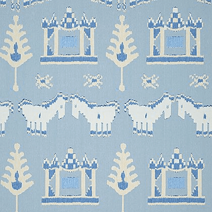 Thibaut Kingdom Parade Wallpaper in Spa Blue