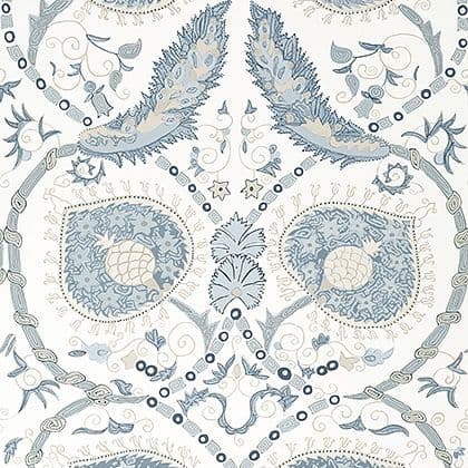 Thibaut Lewis Wallpaper in Spa Blue