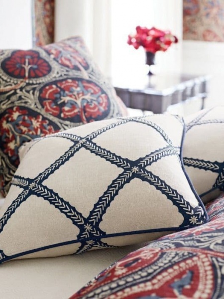 Thibaut Majuli Fabric in Gold on Flax