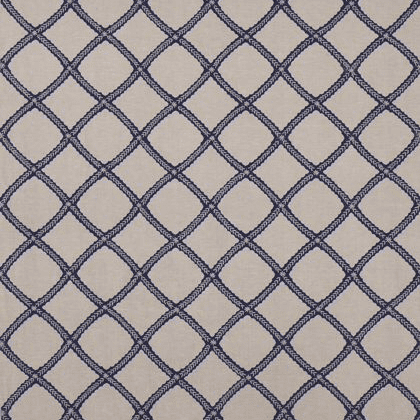 Thibaut Majuli Fabric in Navy on Flax