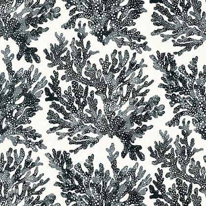 Thibaut Marine Coral  Wallpaper in Black