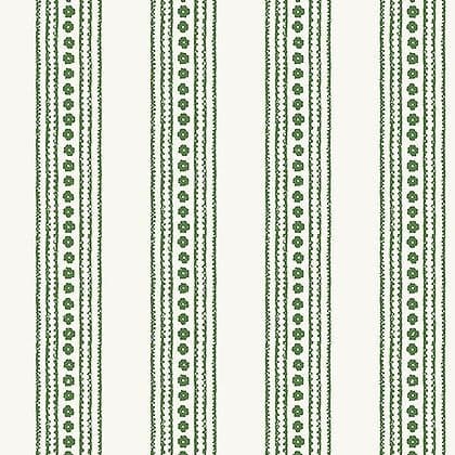 Thibaut New Haven Stripe Wallpaper in Green