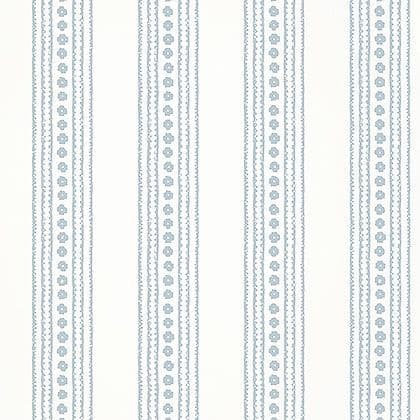 Thibaut New Haven Stripe Wallpaper in Spa Blue