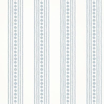 Thibaut New Haven Stripe Wallpaper in Spa Blue