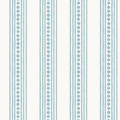 Thibaut New Haven Stripe Wallpaper in Turquoise