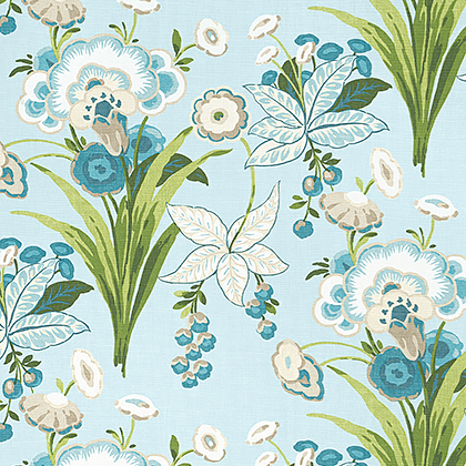 Thibaut Pasadena Fabric in Spa Blue