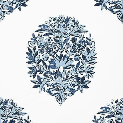 Thibaut Ridgefield Wallpaper in Blue