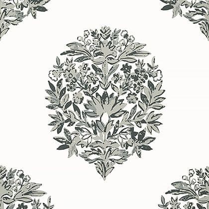 Thibaut Ridgefield Wallpaper in Grey