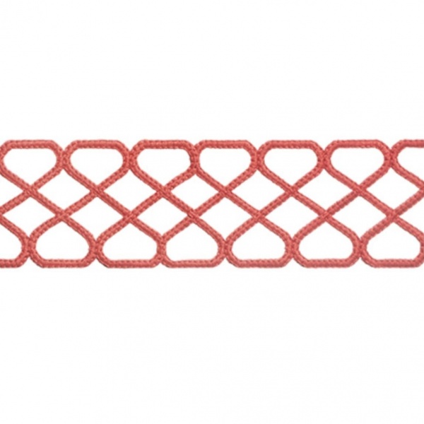 Thibaut Ripley AppliquÃ© Tape in Coral