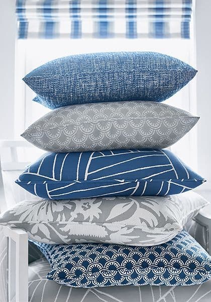 Thibaut Samba Stripe Fabric in Navy and Nickel