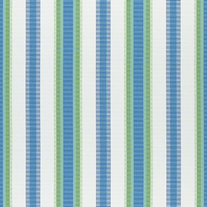 Thibaut Samba Stripe Fabric in Royal Blue and Green