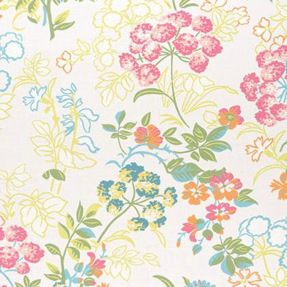 Thibaut Spring Garden Fabric in Cream