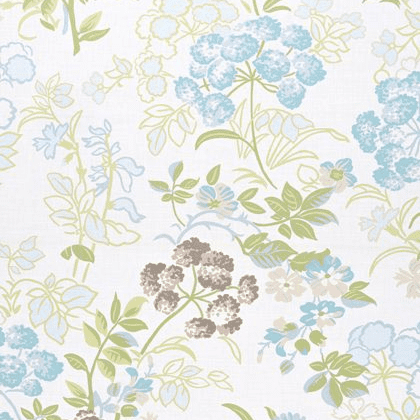 Thibaut Spring Garden Fabric in Spa Blue