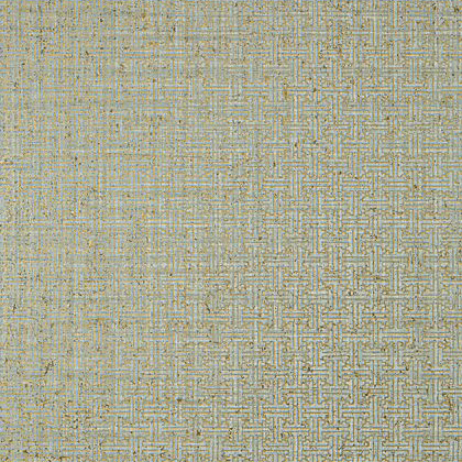 Thibaut Taza Cork Wallpaper in Metallic Gold on Aqua