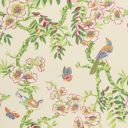 Thibaut Yukio Fabric in Cream