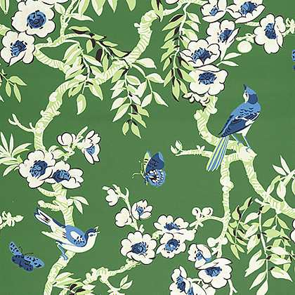 Thibaut Yukio Fabric in Green